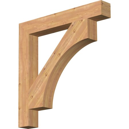 Ekena Millwork Westlake Block Smooth Bracket, Western Red Cedar, 5 1/2"W x 42"D x 42"H BKT06X42X42WTL05SWR